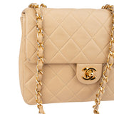 Chanel Quilted Lambskin 24K Gold Single Flap Crossbody Bag