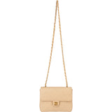 Chanel Quilted Lambskin 24K Gold Single Flap Crossbody Bag
