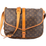 Louis Vuitton Canvas Monogram Saumur 35 Crossbody Bag