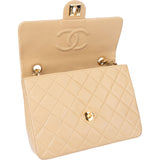 Chanel Quilted Lambskin 24K Gold Single Flap Crossbody Bag