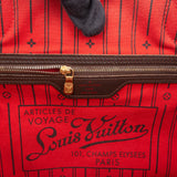 Louis Vuitton Damier Ebene Monogram Neverfull MM Shopper Handbag