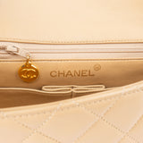 Chanel Quilted Lambskin 24K Gold Single Flap Crossbody Bag