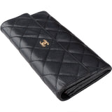 Chanel Quilted Caviar Leather Wallet