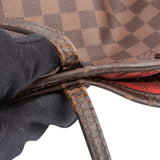 Louis Vuitton Damier Ebene Monogram Neverfull MM Shopper Handbag