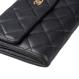 Chanel Quilted Caviar Leather Wallet