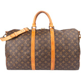 Louis Vuitton Canvas Monogram Keepall 50 Bandouliere