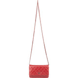 Chanel Quilted Lambskin Wallet On Chain Crossbody Bag