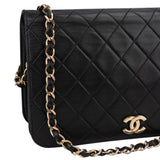 Chanel Quilted Lambskin Single Flap Shoulder Bag
