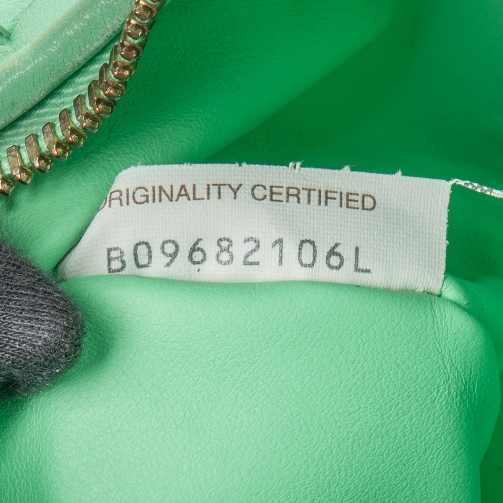 Bottega Veneta Green Intrecciato Leather Mini Jodie Handbag - vintageandkickz