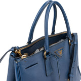Prada Blue Saffiano Leather Galleria Handbag