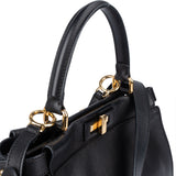 Fendi Black Leather Peekaboo Handbag