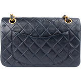 Chanel Quilted Lambskin 24K Gold Small Double Flap Crossbody Bag
