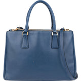 Prada Blue Saffiano Leather Galleria Handbag
