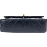 Chanel Quilted Lambskin 24K Gold Small Double Flap Crossbody Bag