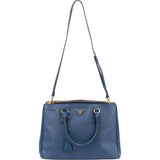 Prada Blue Saffiano Leather Galleria Handbag