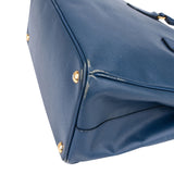 Prada Blue Saffiano Leather Galleria Handbag