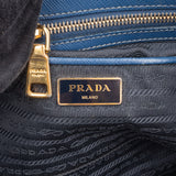 Prada Blue Saffiano Leather Galleria Handbag