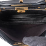 Fendi Black Leather Peekaboo Handbag