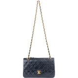 Chanel Quilted Lambskin 24K Gold Small Double Flap Crossbody Bag
