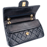 Chanel Quilted Lambskin 24K Gold Small Double Flap Crossbody Bag