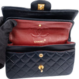 Chanel Quilted Lambskin 24K Gold Small Double Flap Crossbody Bag