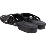 Hermès Black Leather Sandals (38,5)