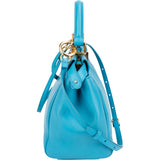 Fendi Blue Leather Peekaboo Handbag