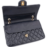 Chanel Blue Caviar Leather Double Flap Shoulder Bag