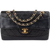 Chanel Quilted Lambskin 24K Gold Single Flap Crossbody Bag