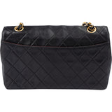 Chanel Quilted Lambskin 24K Gold Single Flap Crossbody Bag