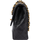 Chanel Quilted Lambskin 24K Gold Single Flap Crossbody Bag