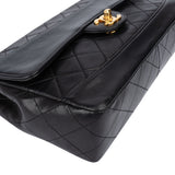 Chanel Quilted Lambskin 24K Gold Single Flap Crossbody Bag