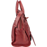 Balenciaga Bordeaux Leather City Handbag