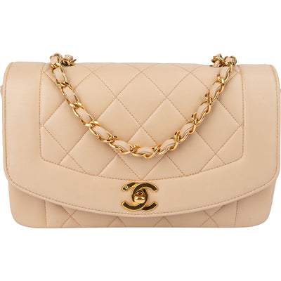 Chanel Quilted Lambskin 24K Gold Single Flap Crossbody Bag
