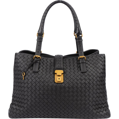 Bottega Veneta Intrecciato Leather Roma Handbag