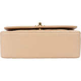 Chanel Quilted Lambskin 24K Gold Single Flap Crossbody Bag