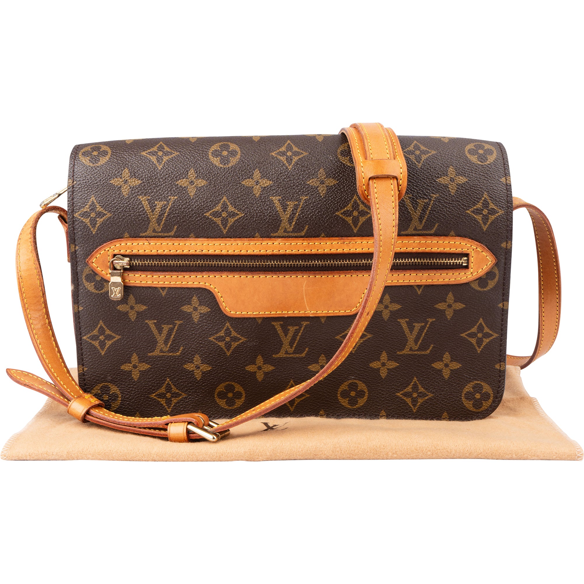 Louis Vuitton Canvas Monogram Saint Germain GM Crossbody Bag - vintageandkickz
