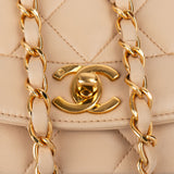 Chanel Quilted Lambskin 24K Gold Single Flap Crossbody Bag
