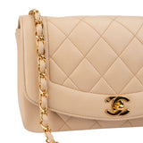 Chanel Quilted Lambskin 24K Gold Single Flap Crossbody Bag
