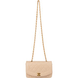 Chanel Quilted Lambskin 24K Gold Single Flap Crossbody Bag