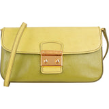Miu Miu Green Grained Leather Small Coffer Crossbody Bag