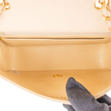 Chanel Quilted Lambskin 24K Gold Single Flap Crossbody Bag