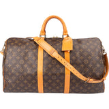 Louis Vuitton Canvas Monogram Keepall 50 Bandouliere