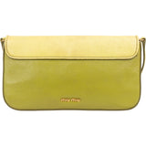 Miu Miu Green Grained Leather Small Coffer Crossbody Bag