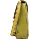 Miu Miu Green Grained Leather Small Coffer Crossbody Bag