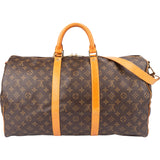 Louis Vuitton Canvas Monogram Keepall 50 Bandouliere