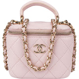 Chanel Quilted Lambskin Mini CC Vanity Handbag