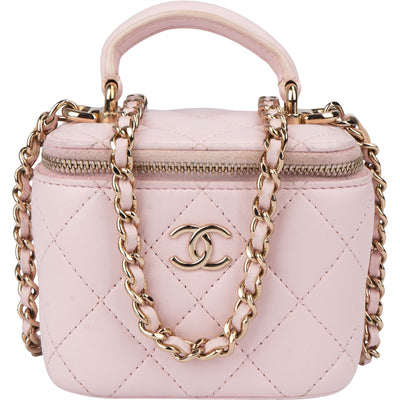 Chanel Quilted Lambskin Mini CC Vanity Handbag