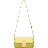 Miu Miu Green Grained Leather Small Coffer Crossbody Bag