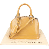 Louis Vuitton Yellow Vernis Monogram Alma BB Handbag